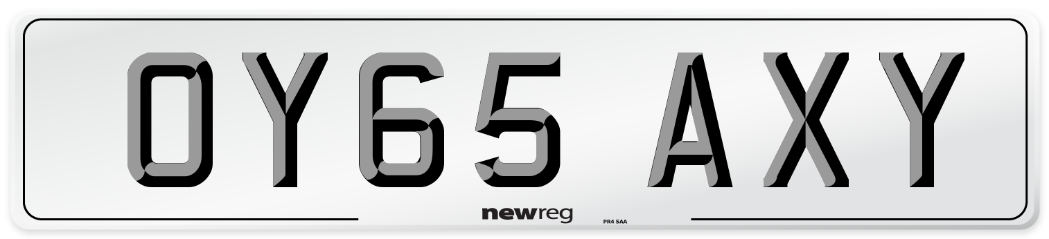 OY65 AXY Number Plate from New Reg